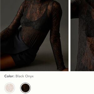 Anthropologie Black Lace Top